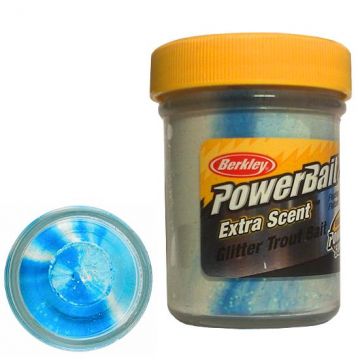 Berkley Powerbait Select Glitter Trout Bait white neon blue forel forelaas 50g