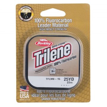 Berkley Trilene 100% Fluoro Carbon Leader clair  0.15mm 25m 1.8kg