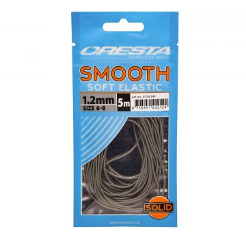 Cresta Smooth Soft Elastic zwart witvis viselastiek 1.20mm 5m