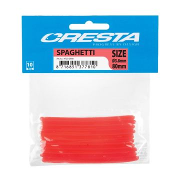 Cresta Spaghetti fluo rood imitatie visaas 80mm