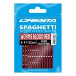 Cresta Spaghetti Worms blood red  8mm-11mm-22mm