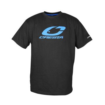 Cresta T-Shirt zwart - blauw vis t-shirt Medium