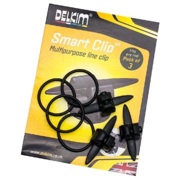 Delkim Smart Clips - Multipurpose Line Clip zwart karper viswaker