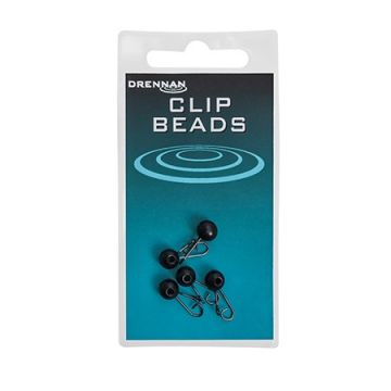Drennan Clip Beads bleu - noir  6mm