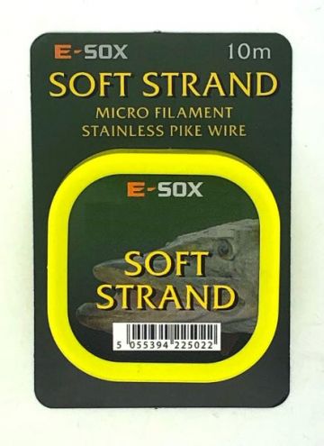 E-sox Soft Strand Wire 10m bruin roofvis visdraad 28lb 12.7kg