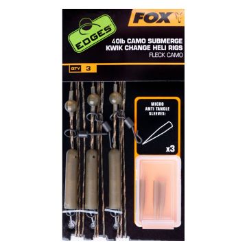 Fox Camo Submerge Kwik Change Heli Rigs camo karper lood systeem 40lb 75cm