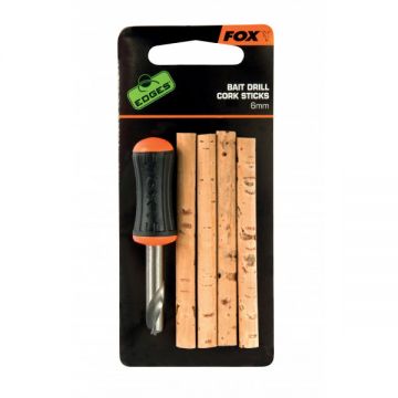 Fox Edges Bait Drill & Cork Sticks zwart - aluminium karper rig accessoire 6mm