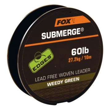 Fox Submerge Lead Free Woven Leader weedy green karper lood systeem 60lb 10m