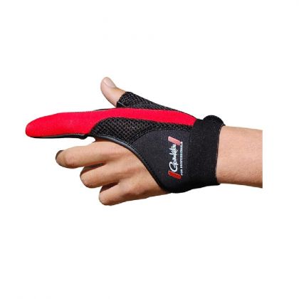 Gamakatsu Casting Protection Glove zwart - rood handschoen Large Left
