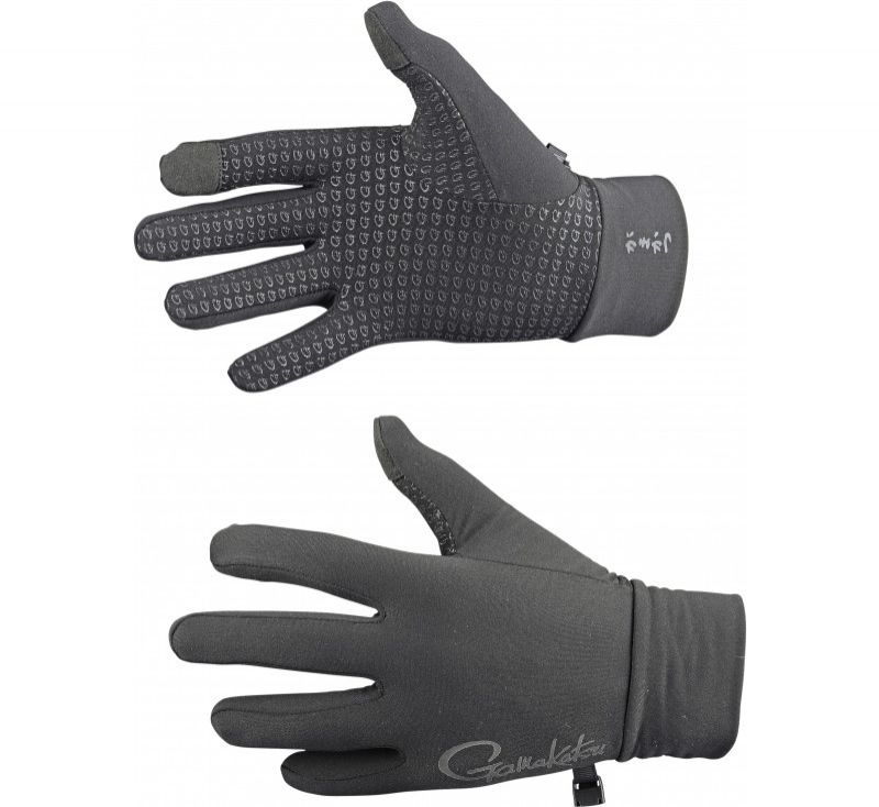 Gamakatsu G-Gloves Touch zwart handschoen Large