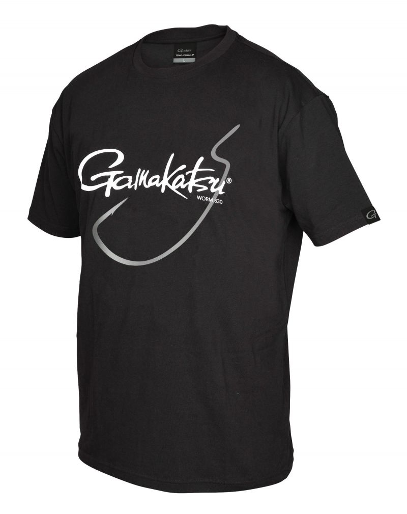 Gamakatsu G-Hook T-shirts Worm 330 zwart vis t-shirt Xx-large