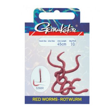 Gamakatsu Redworm LS-5260 rood - clear witvis witvis onderlijn H12 0.16mm 45cm
