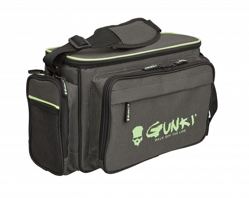 Gunki Iron-T Shoulder Bag zwart - groen - grijs roofvis roofvistas 44x19x26cm