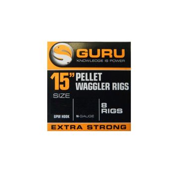 Guru Bait Bands Ready Rig clear witvis witvis onderlijn H14 15" 0.22mm