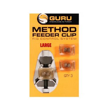 Guru Method Feeder Clip bruin - clear klein vismateriaal Large