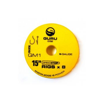 Guru Speedstops QM1 Ready Rig clear witvis witvis onderlijn H16 15" 0.17mm