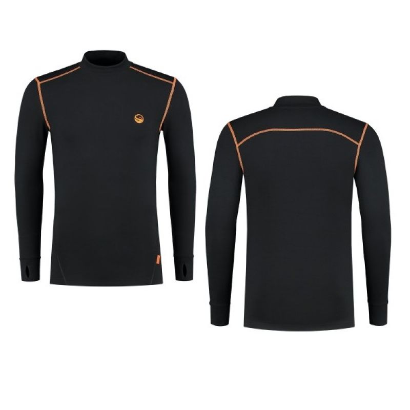 Guru Thermal Long Sleeve Shirt zwart - oranje warmtepak Medium