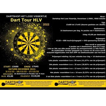 Hetlozevissertje Deelname Darts Tour HLV 03 - 17/12/22 -