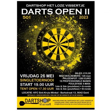 Hetlozevissertje Deelname HLV Darts Open II -