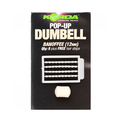 Korda Pop-Up Dumbell Banoffee wit karper imitatie visaas 12mm