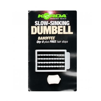 Korda Slow Sinking Dumbell Banoffee blanc  8mm