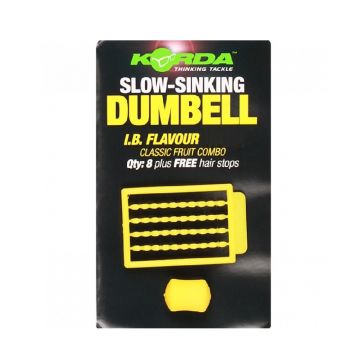 Korda Slow Sinking Dumbell IB geel karper imitatie visaas 12mm