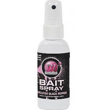 Mainline Bait Spray Shellfish Black Pepper clear karperflavour witvisflavour 50ml