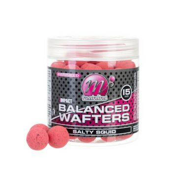 Mainline High Impact Wafters Salty Squid roze karper pop-up boilies 15mm 100g