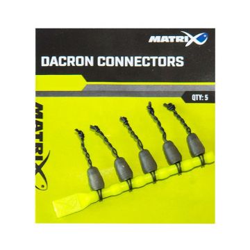 Matrix Dacron Connectors bruin - clear witvis toebehoor viselastiek Small