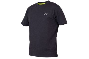 Matrix Minimal Black Marl T-Shirt zwart - grijs vis t-shirt Large