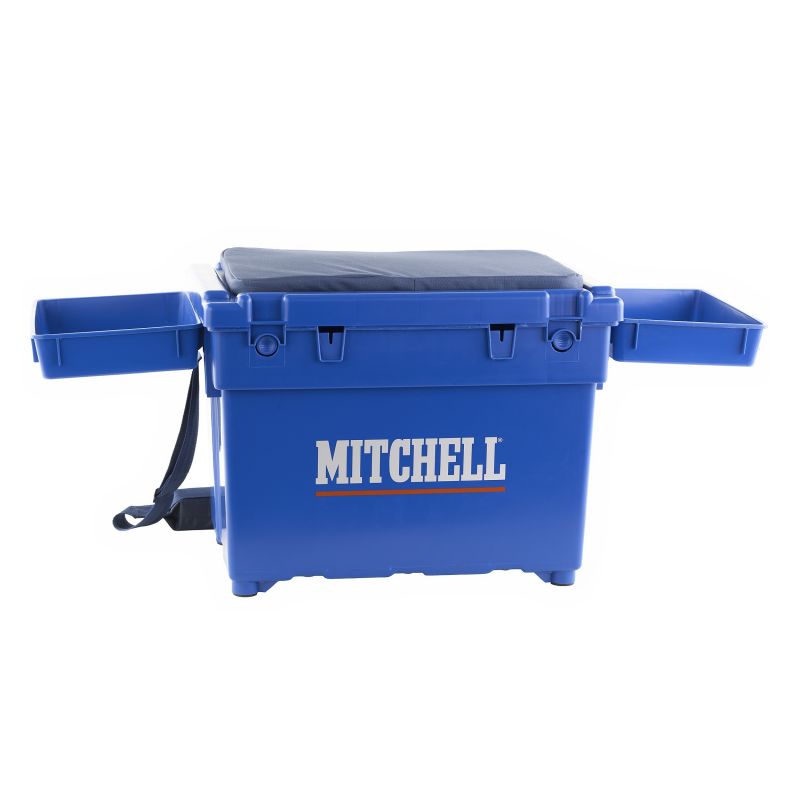 Mitchell Saltwater Seat Box blauw zeevis visbak