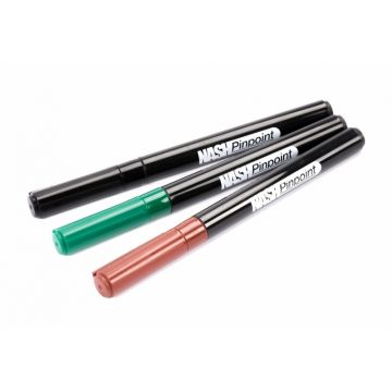 Nash Hook and TT Marker Pens zwart - groen - bruin karper rig accessoire