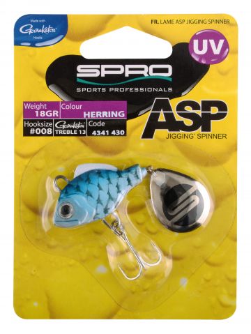 Predator ASP Spinner UV herring vislepel 14g H8