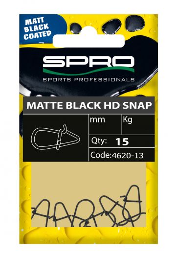 Predator Matte Black HD Snap zwart roofvis klein vismateriaal 8.5mm 30kg