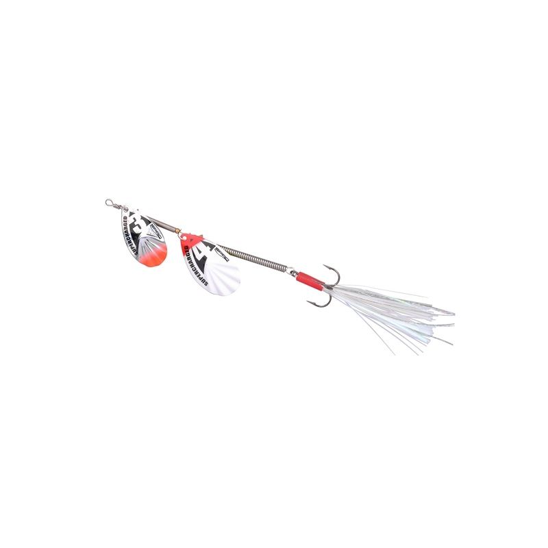Predator SuperCharged Tandem Unweighted Spinners red head vislepel 20cm 12g H2