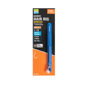 Preston Innovations KKH-B Mag Store Banded Hair Rig clear - nickel witvis witvis onderlijn H14 10cm 0.21mm