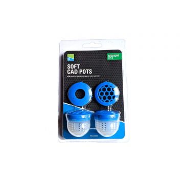 Preston Innovations Soft CAD Pots blauw - clear witvis viskatapult Medium