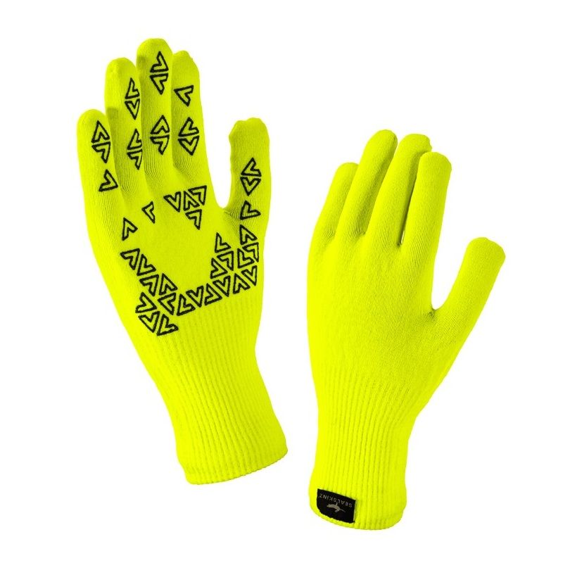 Sealskinz Hi Visual Ultra Grip Gloves geel handschoen Large