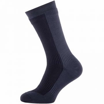 Sealskinz Hiking Mid Mid Socks zwart - grijs kous Medium