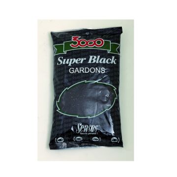Sensas 3000 Super Black Gardons 1kg zwart witvis visvoer