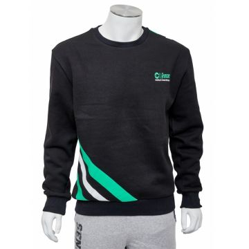Sensas Sweater Fashion Club zwart - groen - wit vistrui Medium