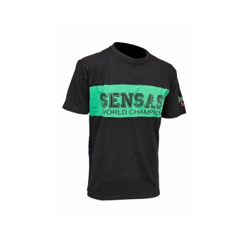 Sensas T-Shirt Club Bicolore zwart - groen vis t-shirt Small