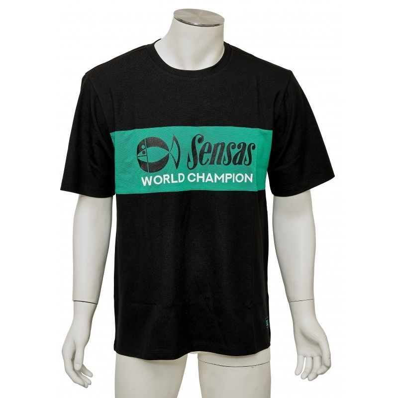 Sensas T-Shirt Fashion Club Zwart & Groen zwart - groen - wit vis t-shirt Medium