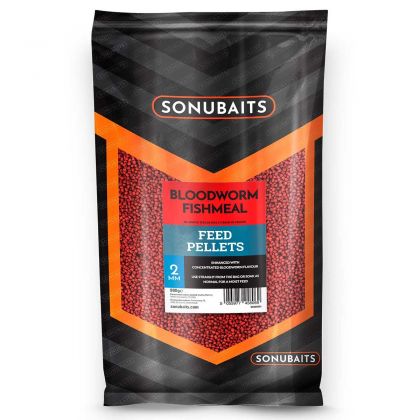 Sonubaits Bloodworm Fishmeal Feed Pellets rood vispellets 2mm 900g