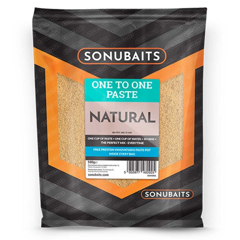 Sonubaits One To One Paste Natural 500g bruin witvis visvoer