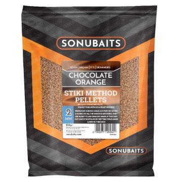 Sonubaits Stiki Method Pellets Chocolate Orange bruin - oranje vispellets 2mm 650g