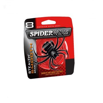 Spiderwire Stealth Smooth rood gevlochten visdraad 0.12mm 150m