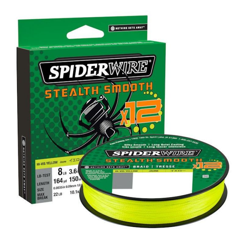 Spiderwire Stealth Smooth X12 yellow  0.19mm 150m