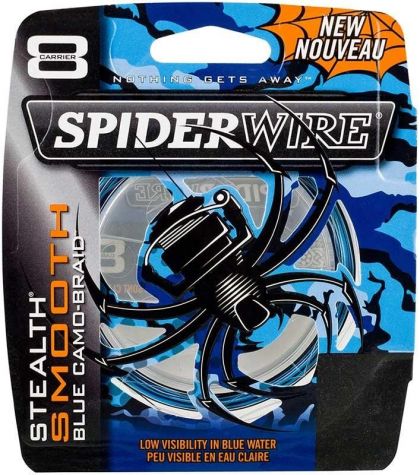 Spiderwire Stealth Smooth X8 blue camo gevlochten visdraad 0.06mm 300m 6.6kg