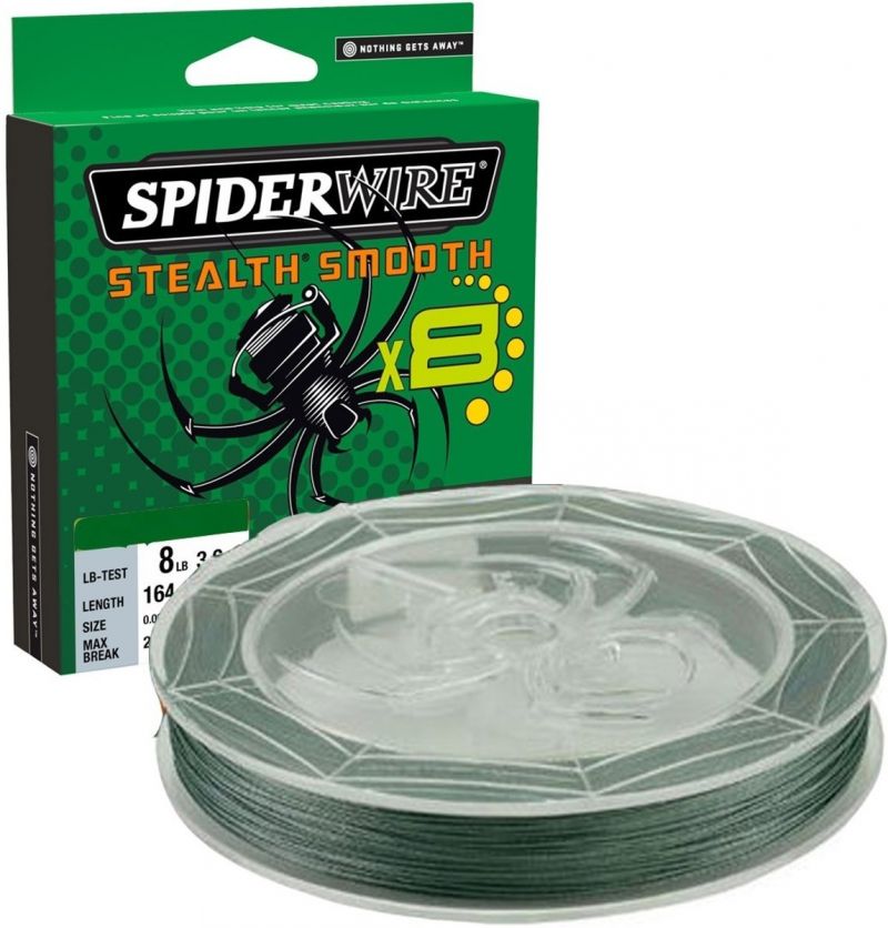 Spiderwire Stealth Smooth X8 green gevlochten visdraad 0.09mm 150m